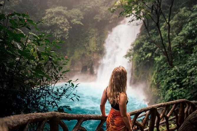 a girl in Rio Celeste Waterfall - Tenorio National Park