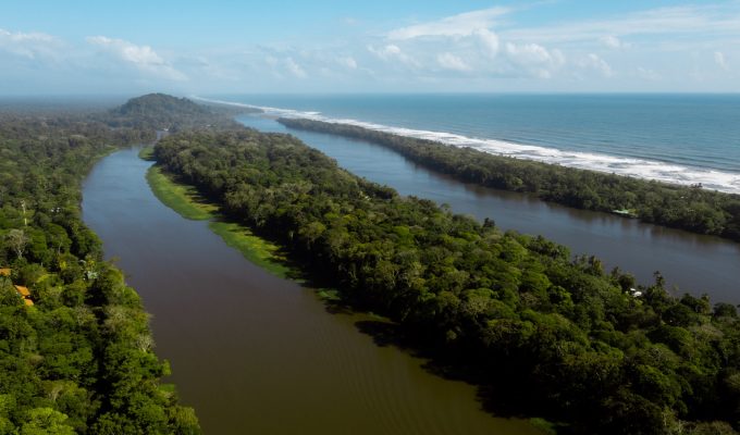 Early kayak tour in Tortuguero National Park.
