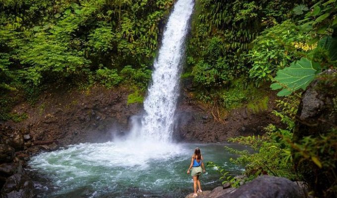 a girl in La Paz Waterfalls Gardens - Costa Rica